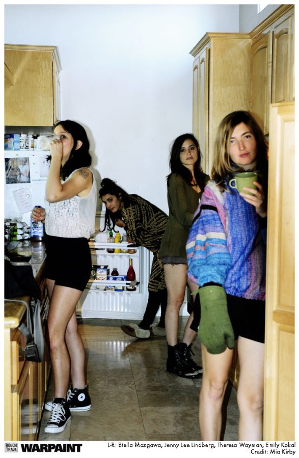 Warpaint members pose for a photograph