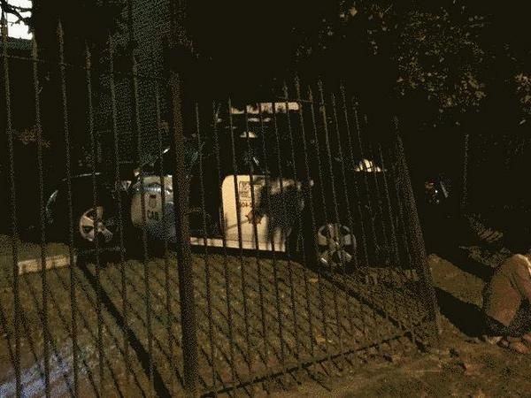 At approximately 8:25 p.m. Monday, a taxi cab crashed into the Josephine-Louise House fence after failing to make a U-turn. 