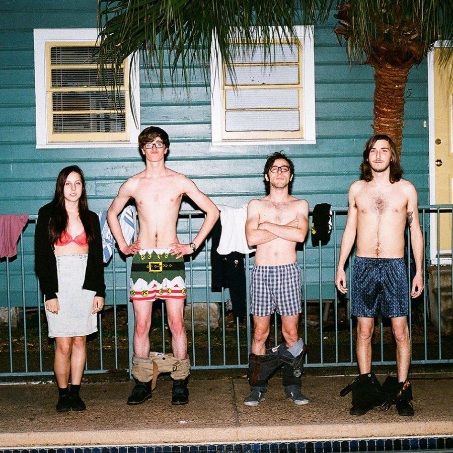 Band members Savannah Sexton, Christian Baraks, Matthew Seferian and Neil Berthier pose for a photo.