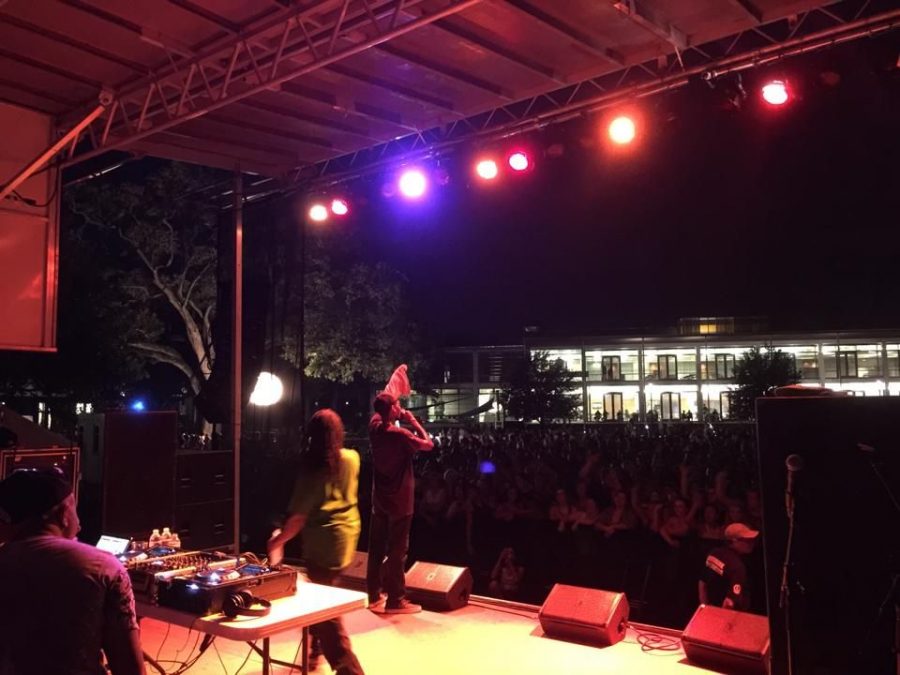 Ying Yang Twins rock the stage at Tulanes First Wave Concert. 