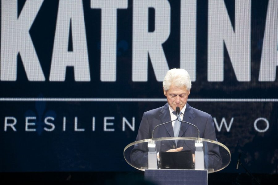 Former President Bill Clinton delivers a speech at K10 Commemoration: The Power of Community Aug. 29 at Smoothie King Center. 