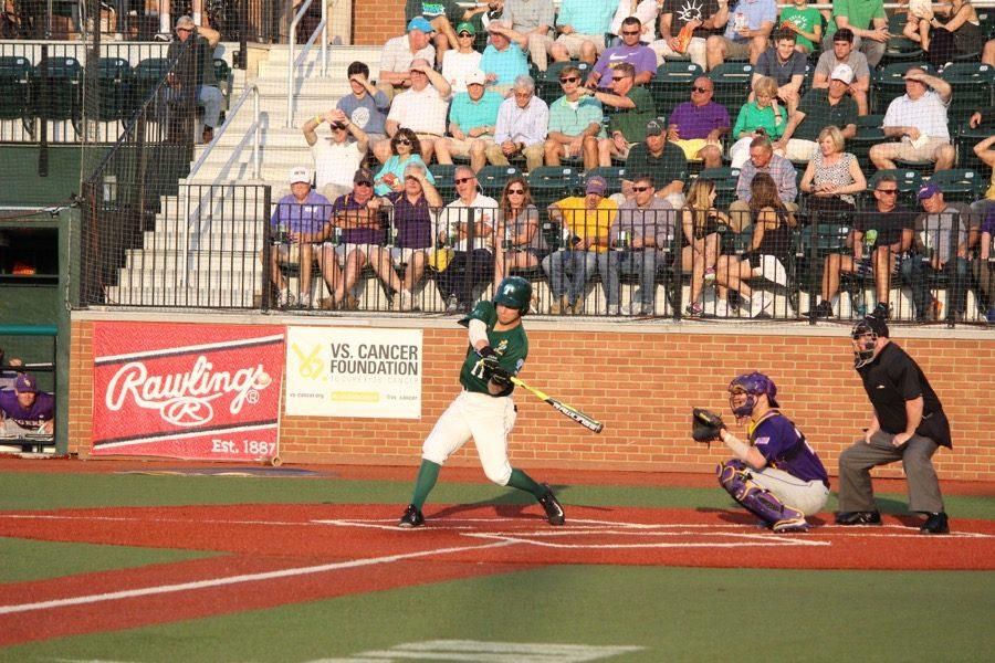Senior left fielder Jarret Dehart takes a swing during Tulanes 4-1 win against LSU on April 26, 2016 at Greer Field at Turchin Stadium. Tulanes first matchup against LSU in the 2017 season will be on March 28 in Baton Rouge.
