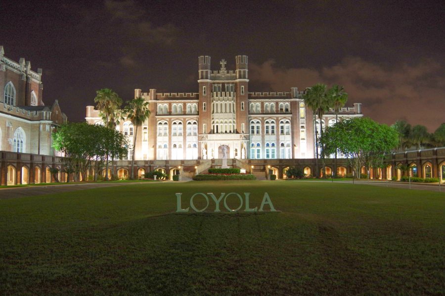 An ancient photo of all of the Loyola letters in their rightful place. Since the time of this photo, the letters have scattered across many lands near and far. Most are doing well but some have suffered. 