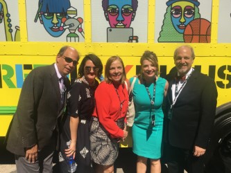 (From left to right) Elliot Washor, Sunny Dawn Summers, Bobbie Hill, Amanda Hill and Steven Bingler pose together at the XQ competition grant announcement in Washington D.C.