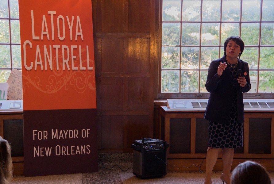Mayoral candidate LaToya Cantrell hosted a Q&A for Tulane and Loyola students in the Josephine Louise Ballroom on Wednesday to address concerns related to policing, discrimination and LGBTQ+ issues.