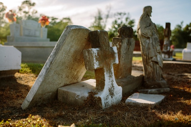 Cornelius Hawkins gravesite is pictured at the Immaculate Heart of Mary Cemetery in Maringouin, LA. Hawkins was born in 1825, was sold in 1838 and died in 1902. 

