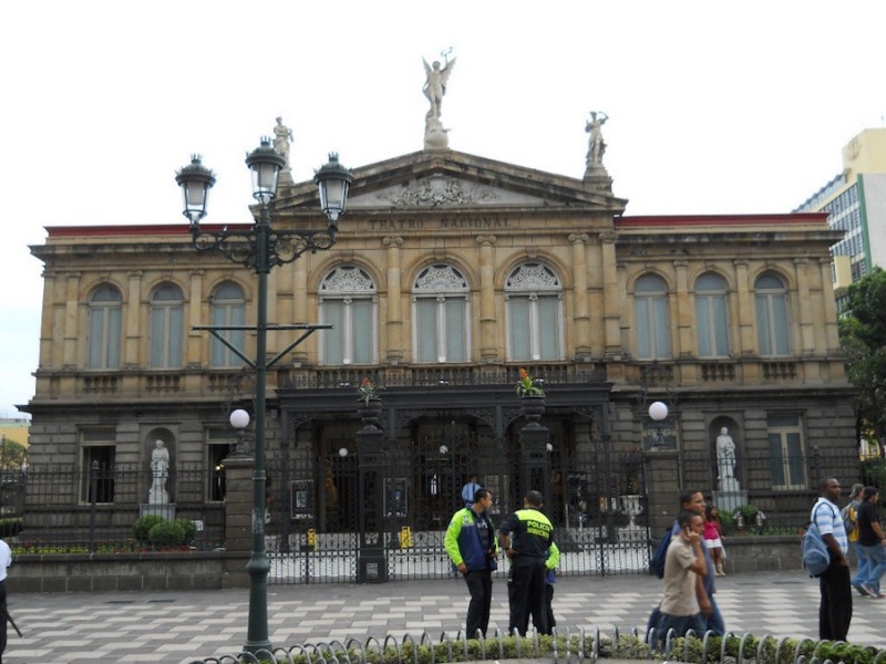 The masters program is hosted by San Jose. The Teatro Nacional of San Jose is pictured above.