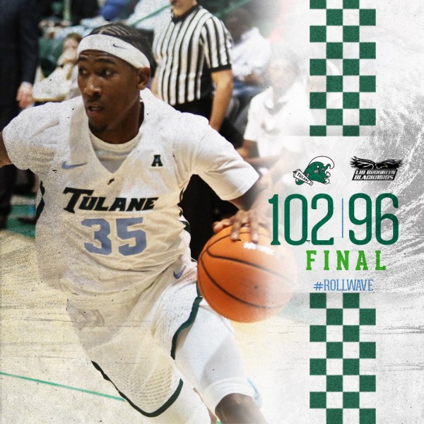 No. 35 junior guard Melvin Frasier put up 19 points Friday night against LIU Brooklyn. The Green Wave won the game 102-96. 
