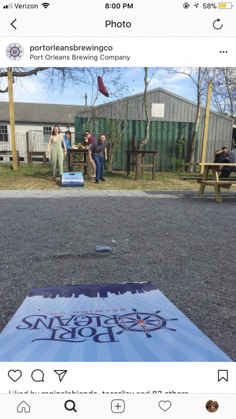 Port Orleans Brewing Company featured Hullabaloo staff members enjoying a game of Cornhole on its Instagram.