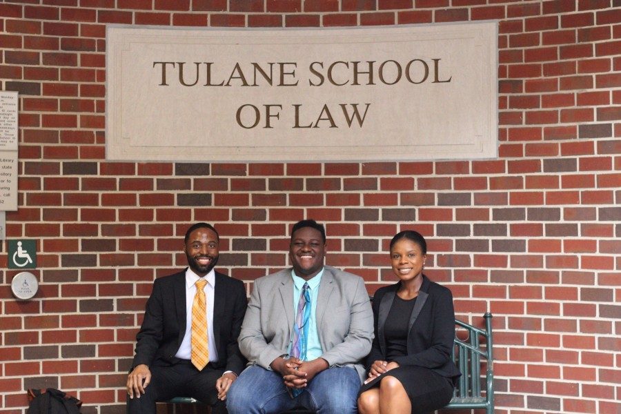 (Left to right) Gerald Williams (19), Garrett Hines (20) and Kerianne Strachan (18) were elected presidents of their respective classes at Tulane Law School.
