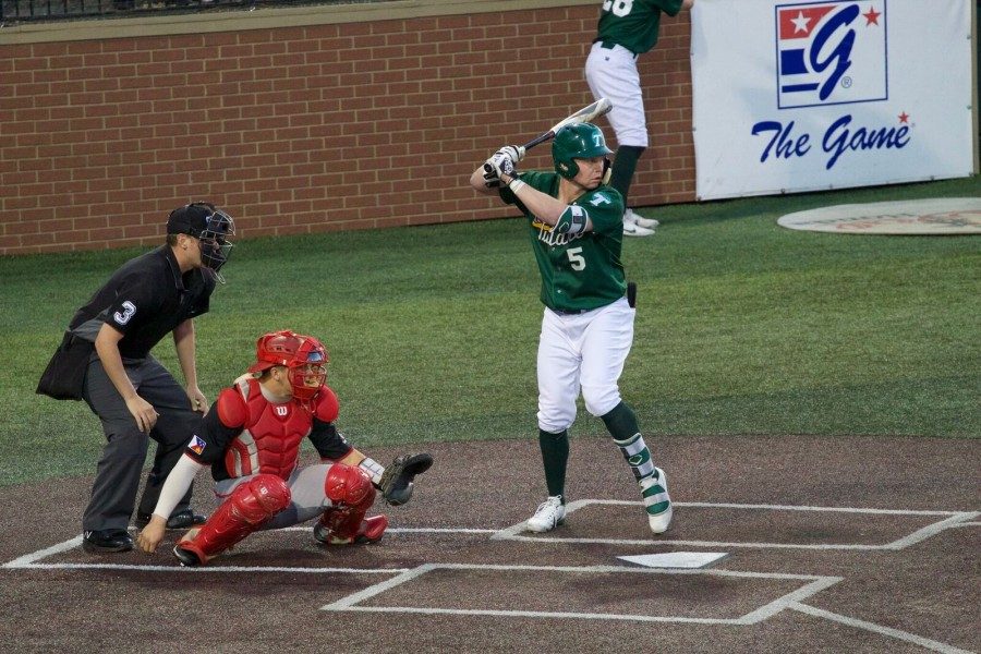 Senior Matt Rowland comes up to bat in a matchup against the ULL Ragin’ Cajuns. Tulane will be looking to rebound from its recent series loss this coming weekend in a three-game tussle with the Houston Cougars.