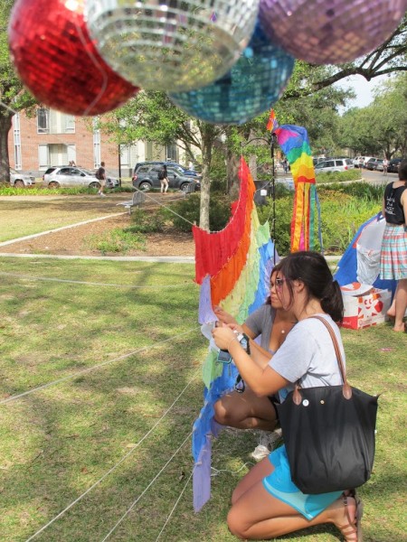 Tulane students participate in past years Pride Month events.