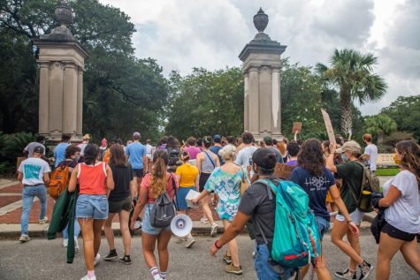 student protests against TUPD