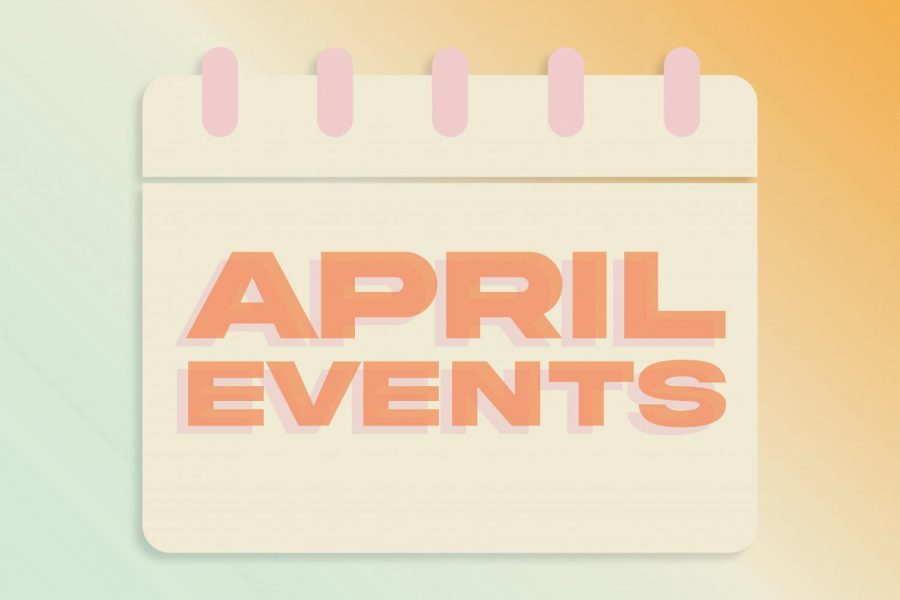 april events written on a calendar