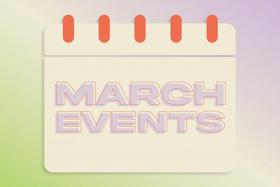 calendar notepad with march events written on it