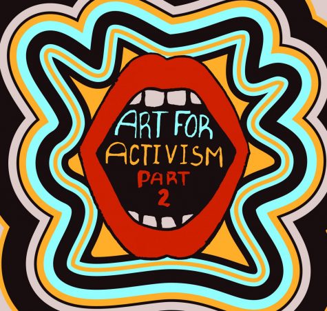 promotional poster for the second iteration of art for activism, a joint auction and art show