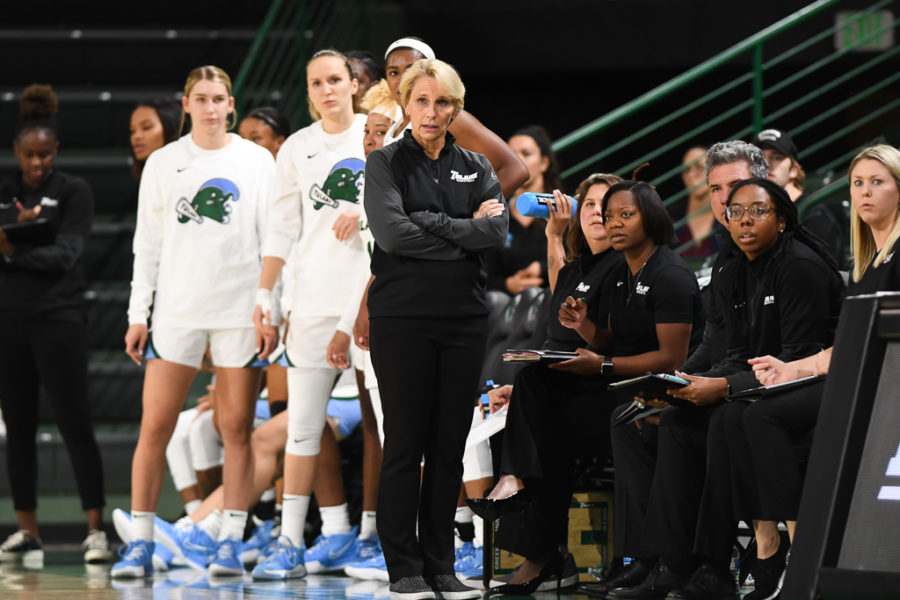 Head Coach Lisa Stockton enters her 28th season at the helm of Green Wave womens basketball.