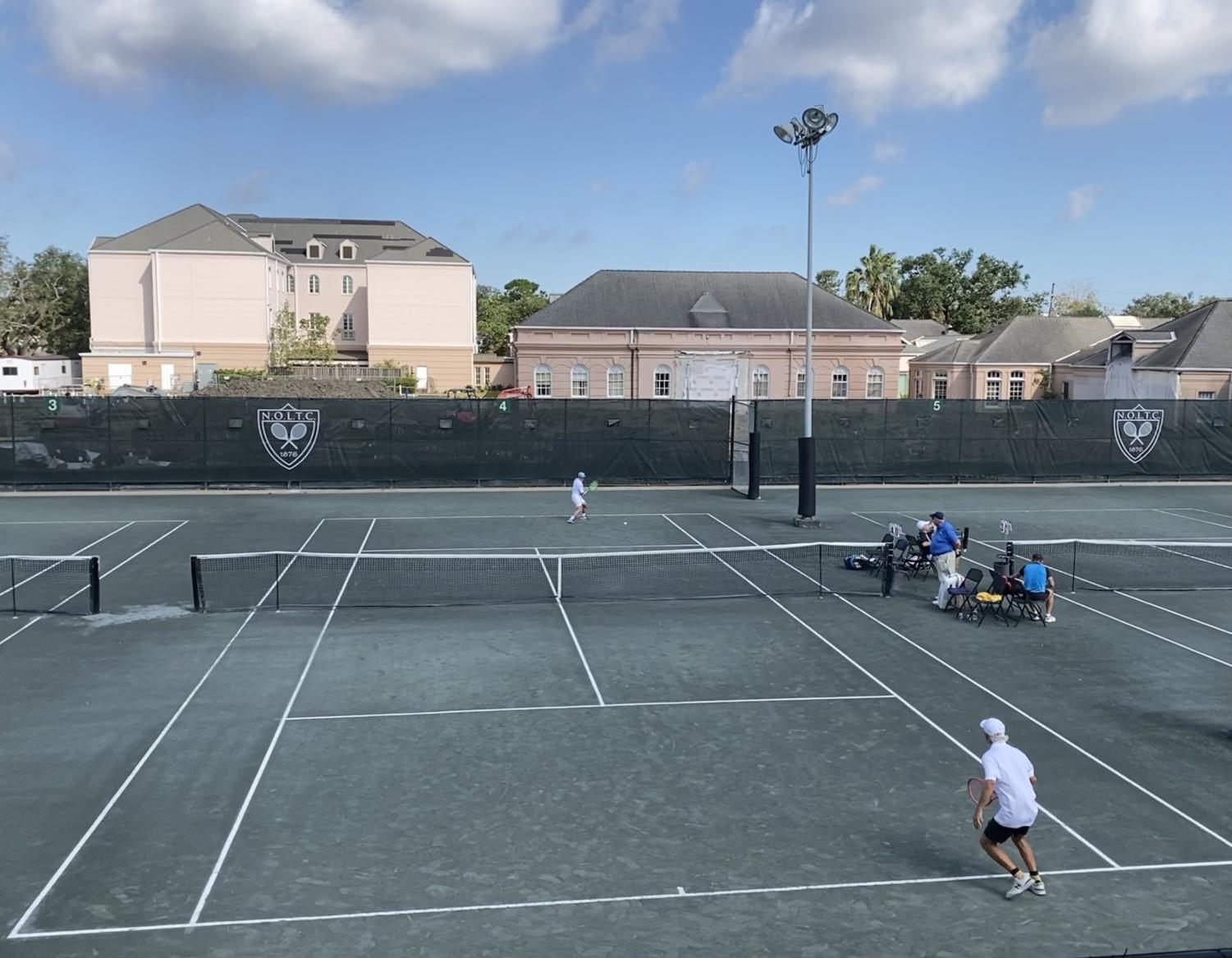 Men’s 60/65 tennis tournament at NOLTC features competitive players, exciting play