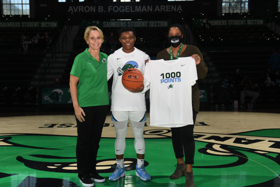 Graduate transfer Moon Ursin reached the 1,000 career points milestone in Tulanes win over Memphis.