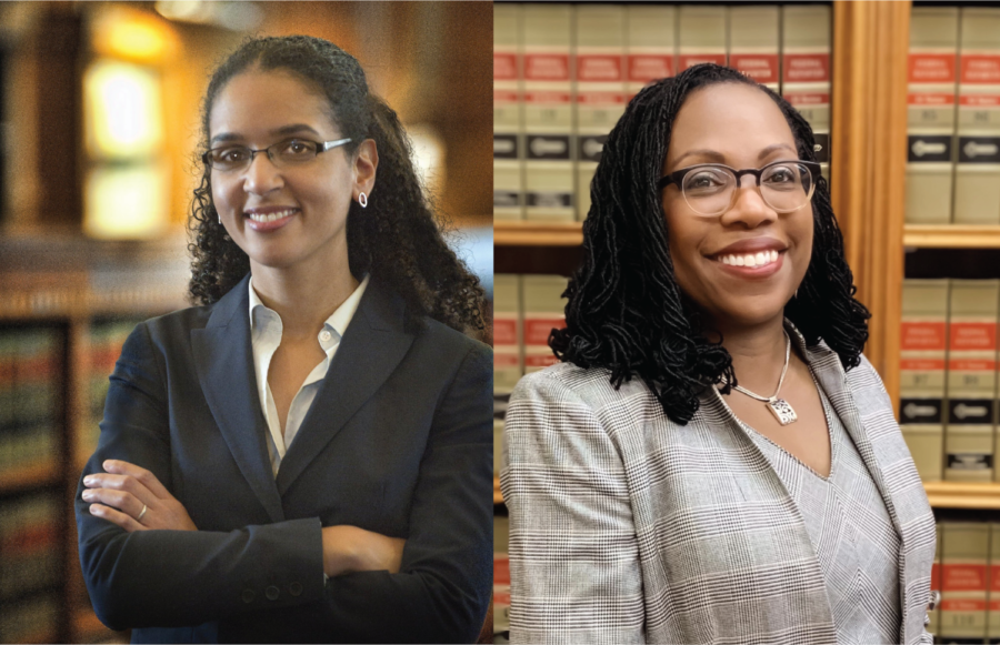 California Supreme Court Justice Leondra Kruger (L) and U.S. District Judge Ketanji Brown Jackson (R), two frontrunners for Joe Bidens Supreme Court nominees.