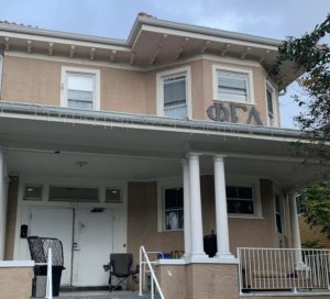 The fraternity faces interim suspension following the release of a spreadsheet that uses an anti-gay slur to reference several students.