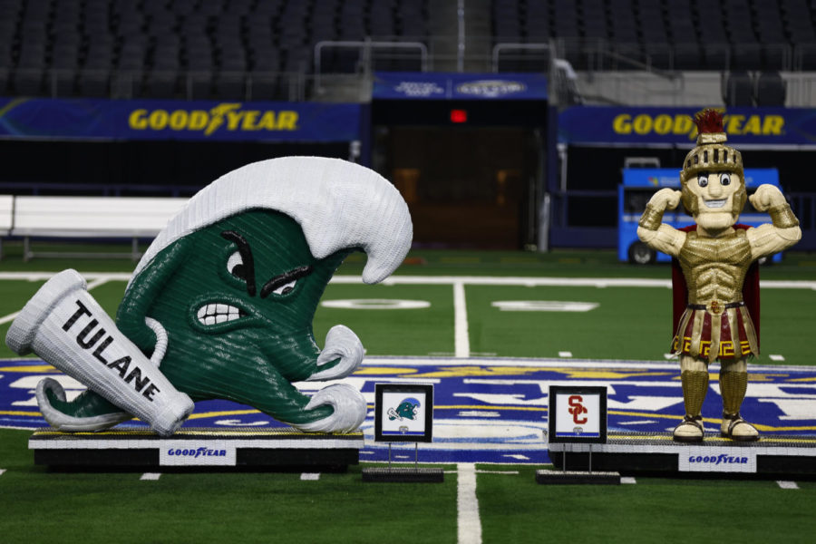 Goodyear Tire honors Tulane, USC with sculptures