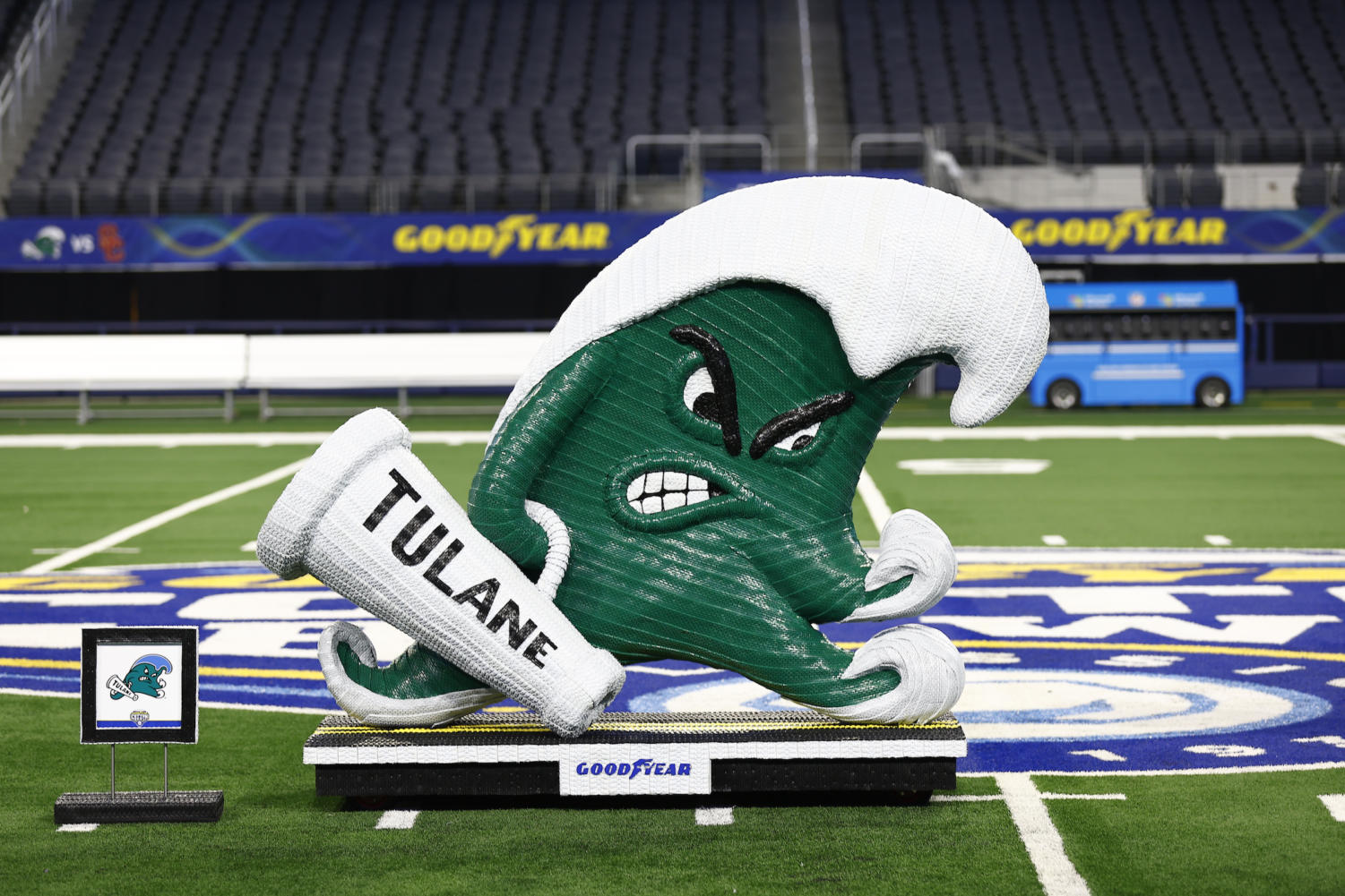 Goodyear Tire honors Tulane, USC with sculptures