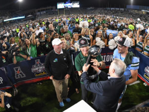 After finishing seven of its first eight seasons in the American Athletic Conference with a losing record, No. 16 Tulane football earned its 11th win of the season and first AAC championship after defeating UCF on Saturday.