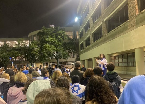A crowd of students gathered Wednesday on Brown Field and marched through campus to Hillel, where they sang and grieved in the wake of brutal weekend attacks against Israels civilians. 