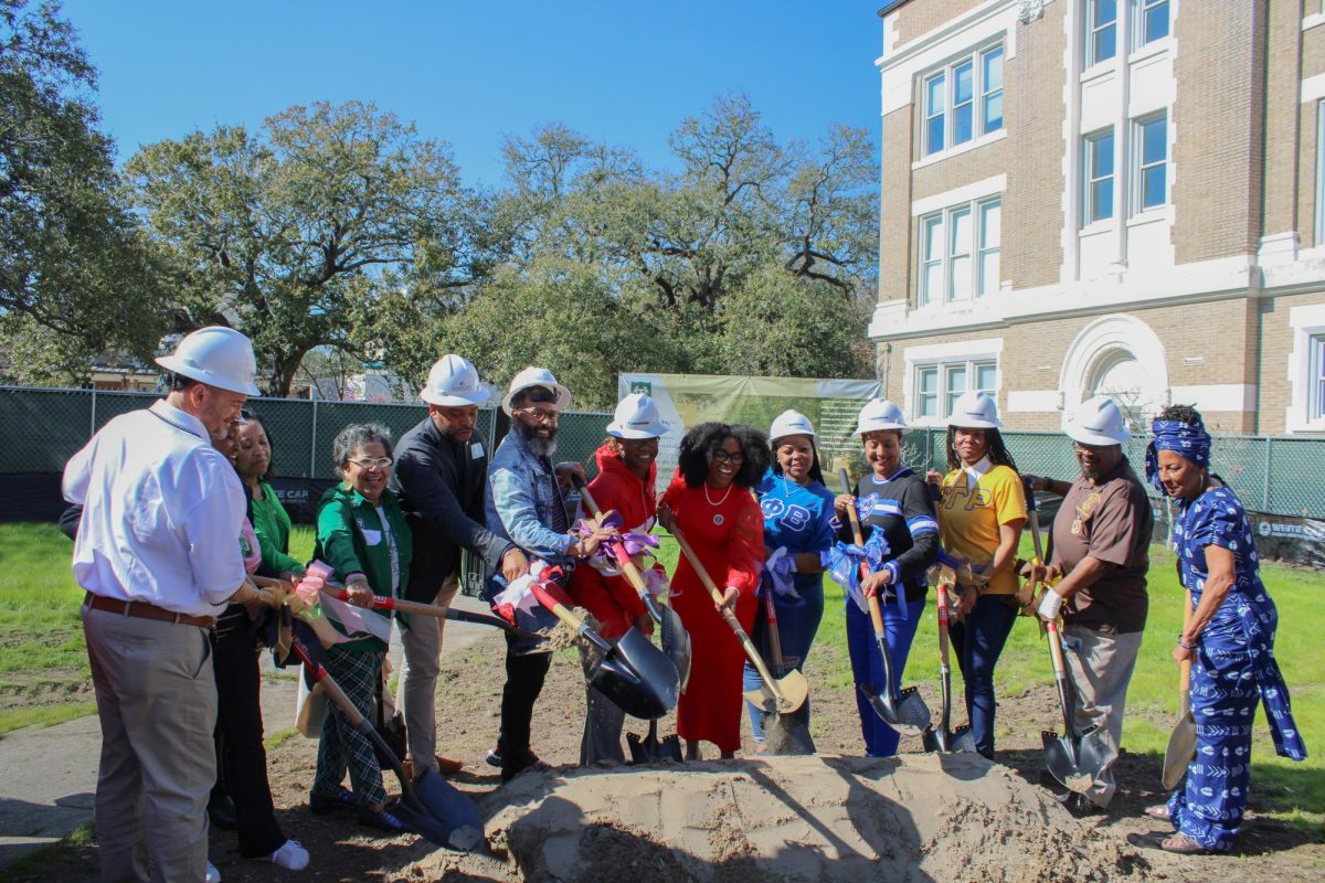 Students, faculty and alumni gathered on the academic quad on Friday to start digging the new NPHC plots, marking a new beginning for Black greek organizations.