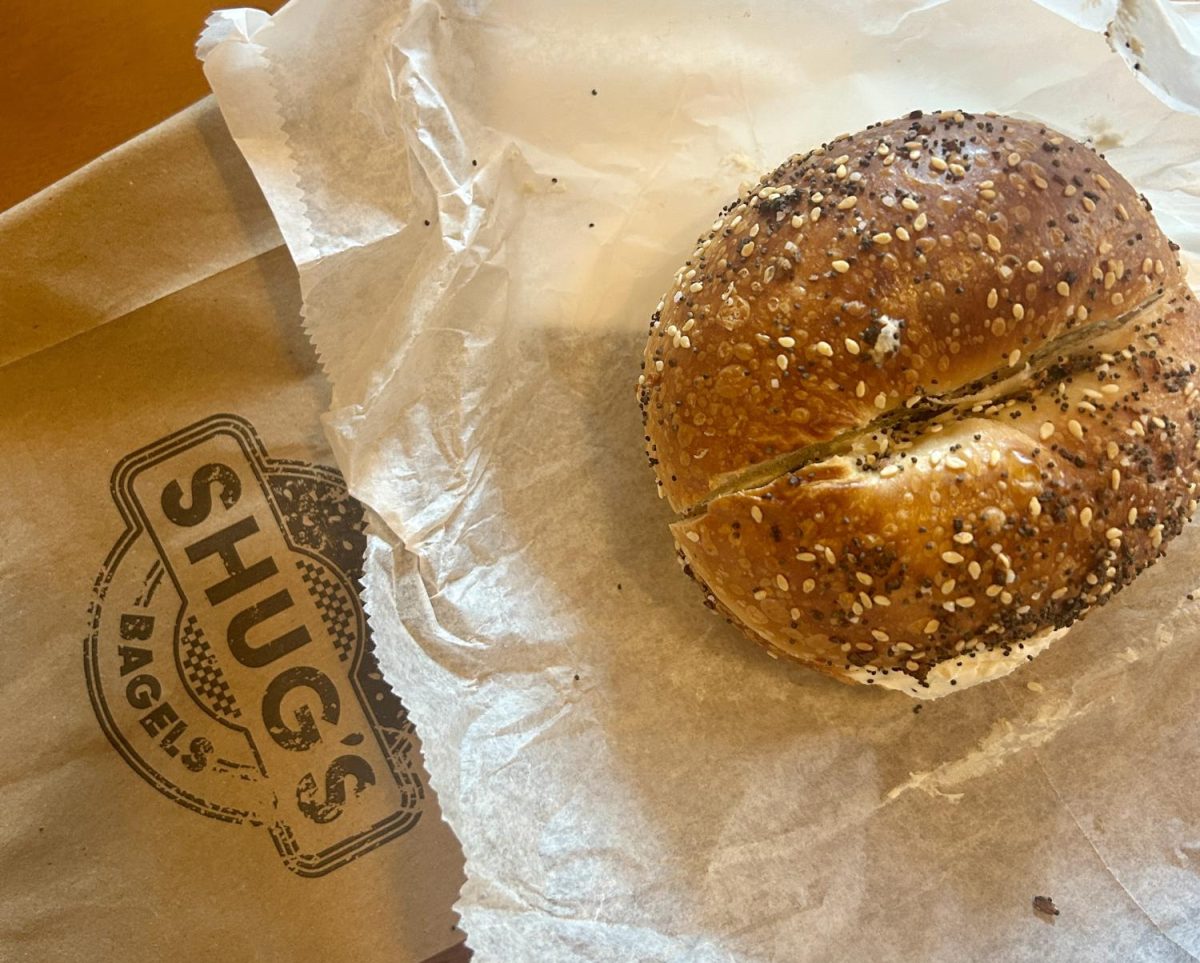 An everything bagel from Shug's on Maple Street