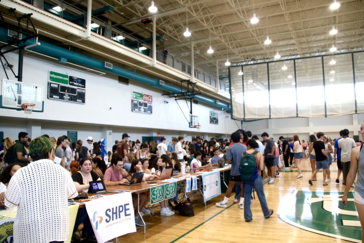 Hundreds of students came together in the Reilly Student Recreation Center from 12p.m. to 3p.m. to explore an array of student-run organizations at Tulane University's Club Fair. 