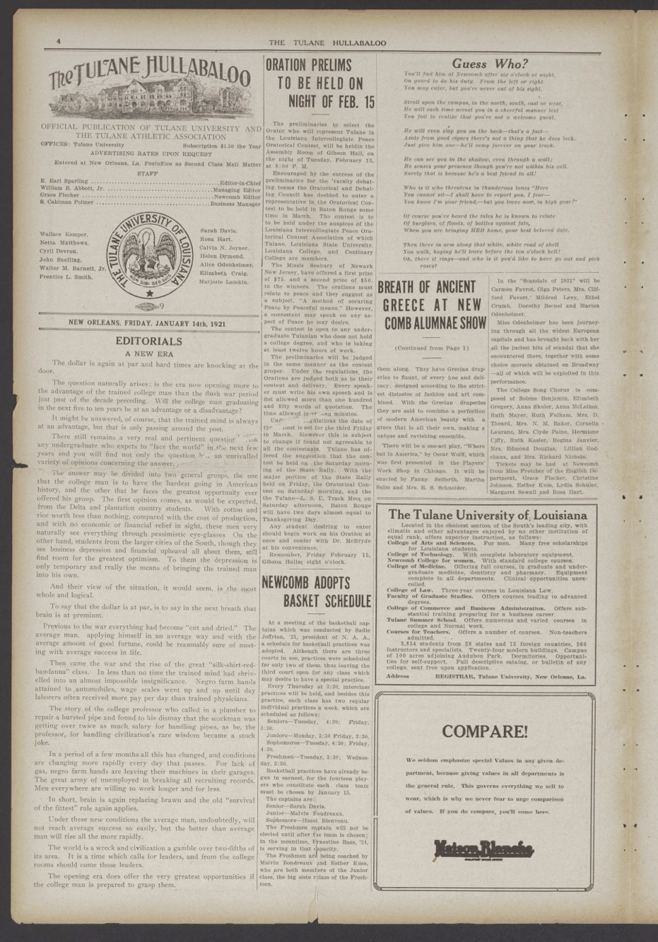 Hot off the archive: Tulane library digitizes 130 years of student news