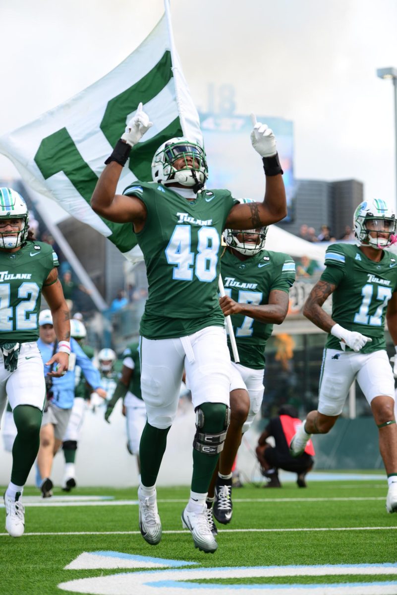 Tulane comes out of the tunnel.