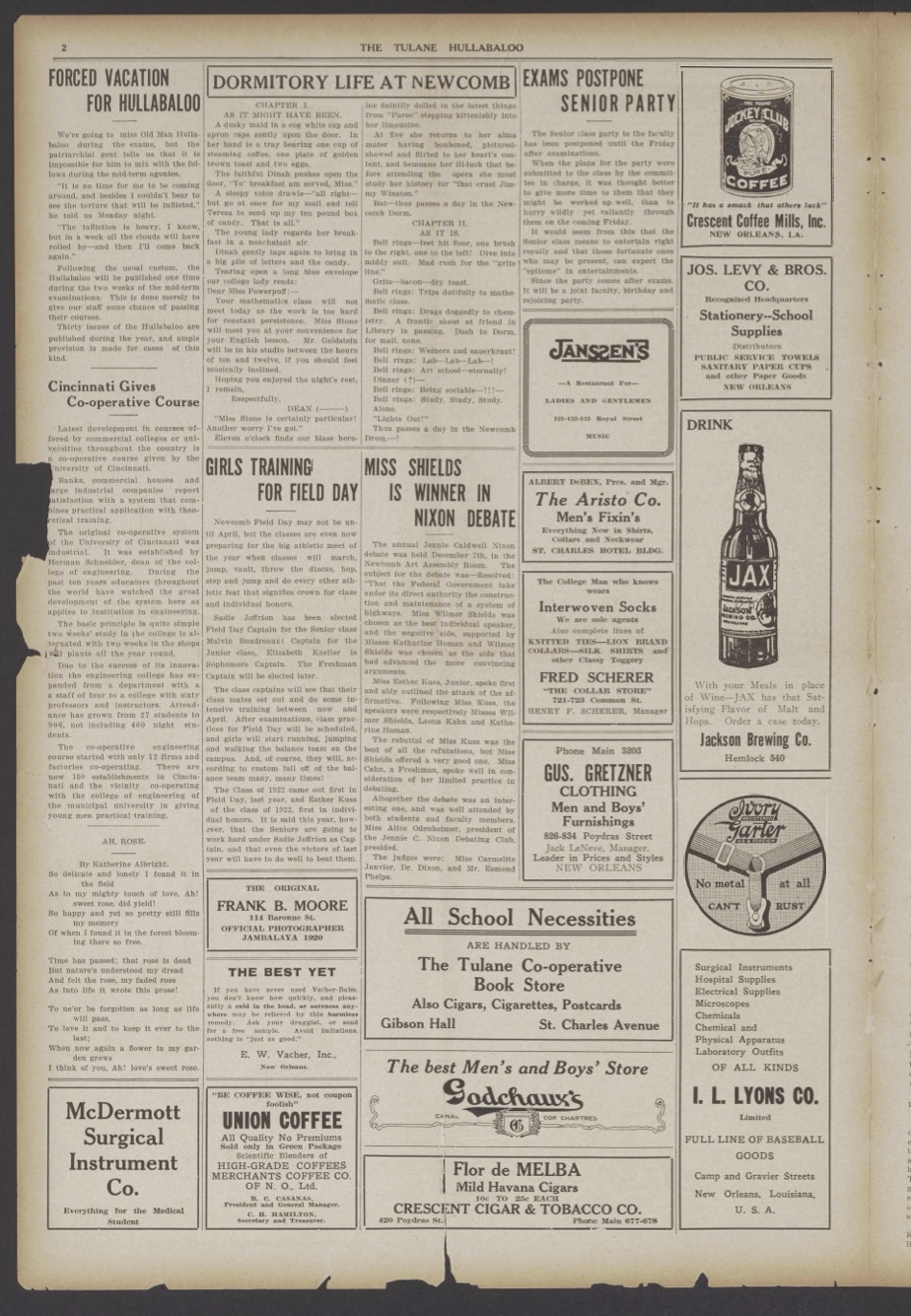 Hot off the archive: Tulane library digitizes 130 years of student news