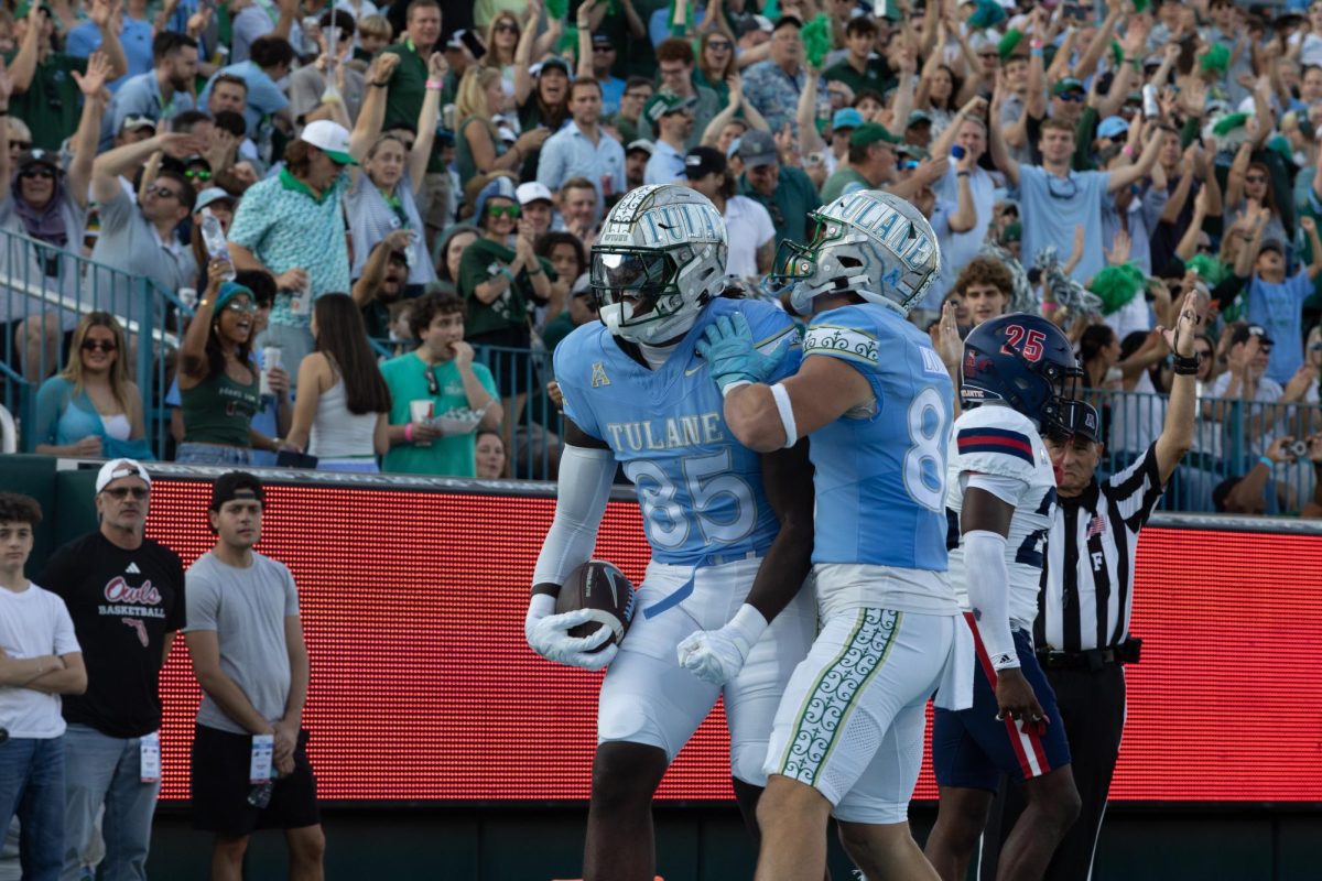 Anthony Miller Jr. and Tight End Gabe Lovorn celebrate after a touchdown