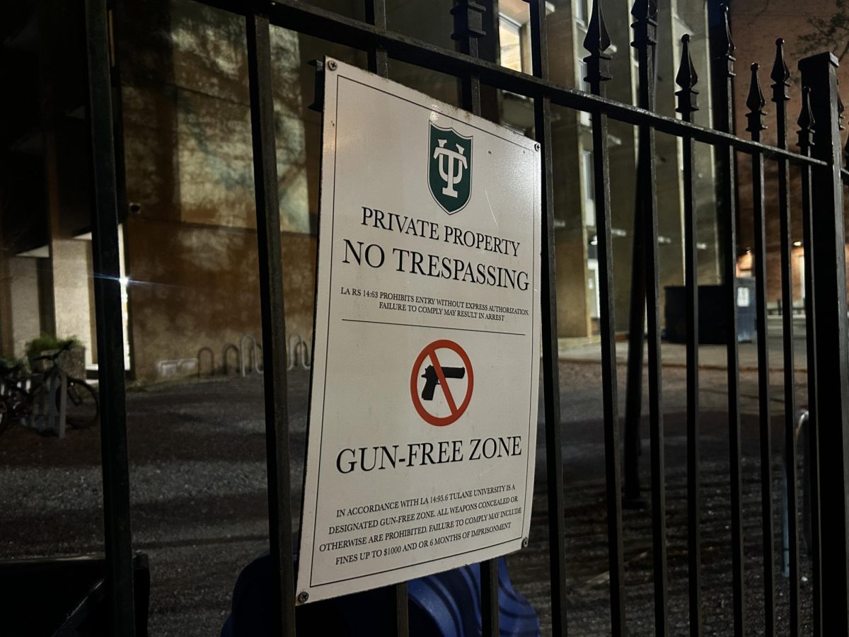 Tulane University is a designated gun-free zone