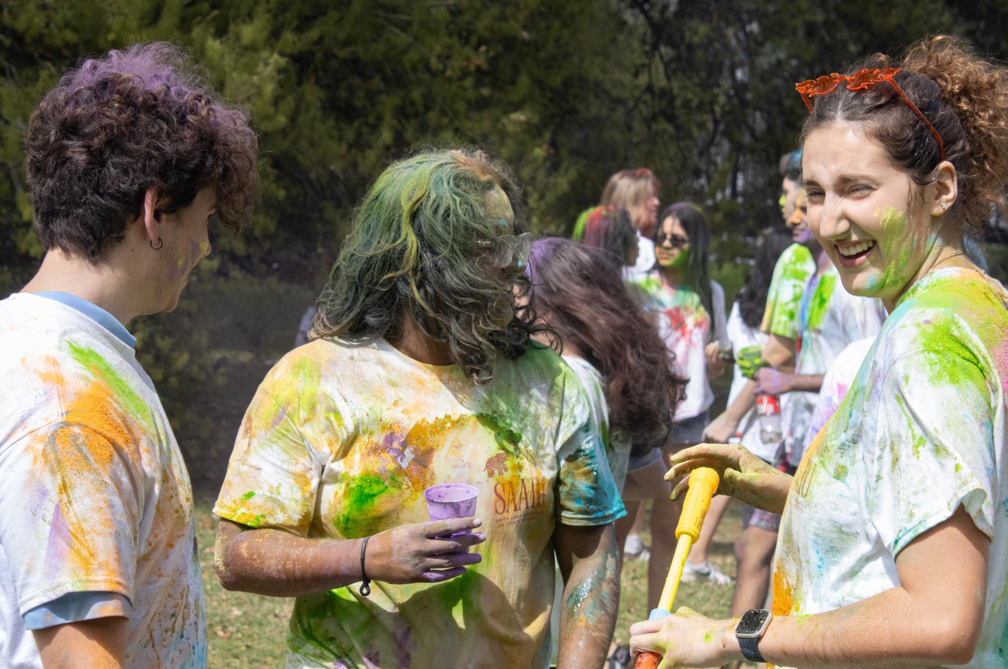 Over 200 students gathered on the Newcomb Quad on Saturday to celebrate Holi, the Hindu "Festival of Colors," hosted by the South Asian Association of Tulane University.