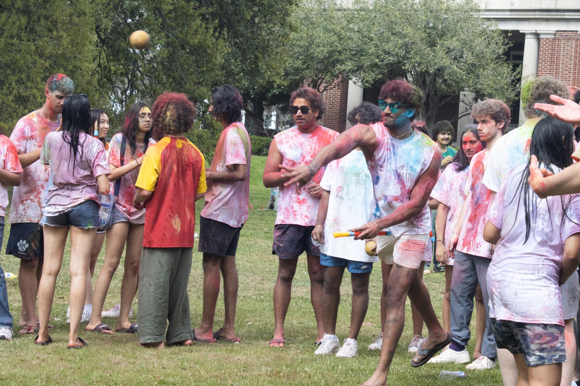 Over 200 students gathered on the Newcomb Quad on Saturday to celebrate Holi, the Hindu "Festival of Colors," hosted by the South Asian Association of Tulane University.