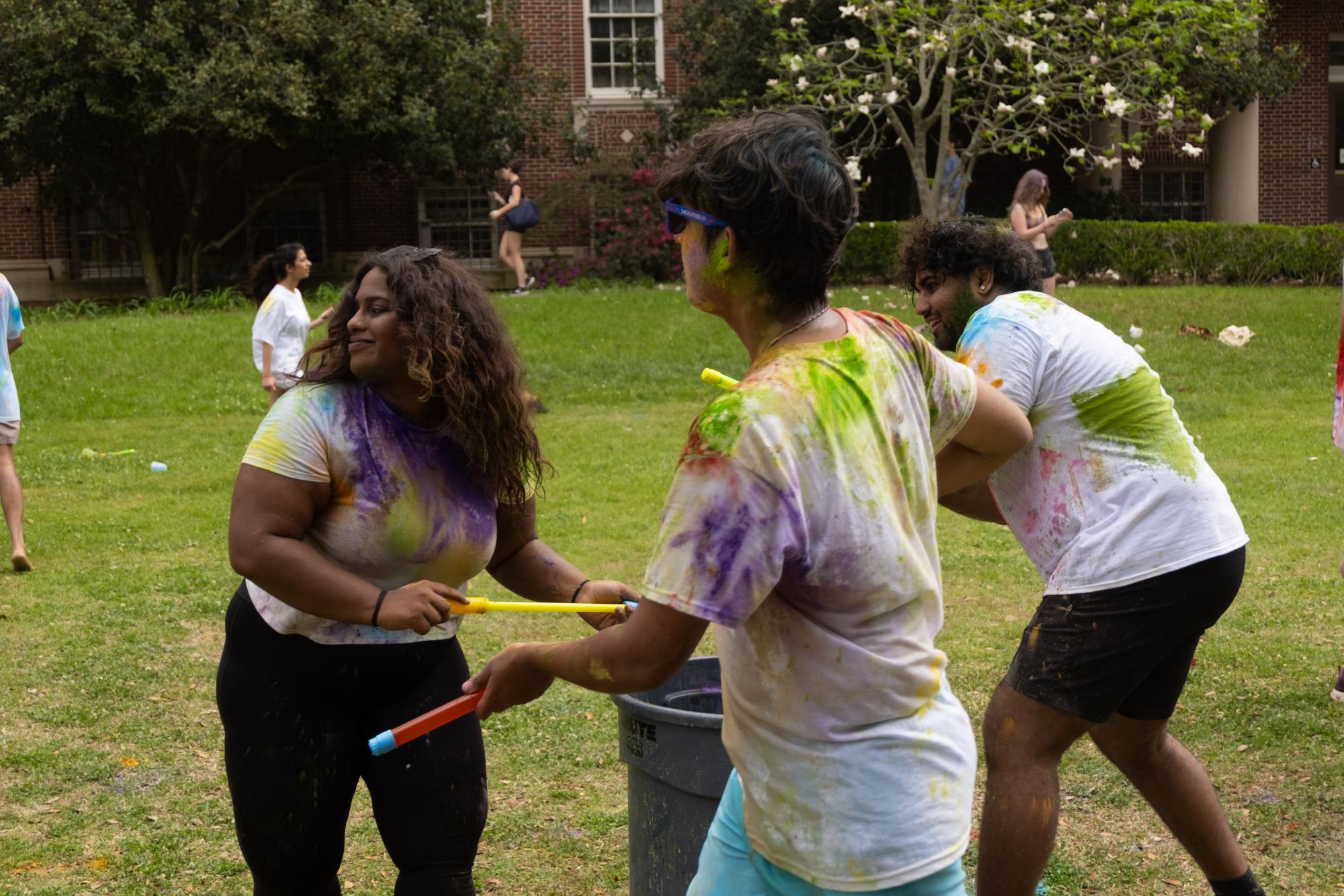 Over 200 students gathered on the Newcomb Quad on Saturday to celebrate Holi, the Hindu "Festival of Colors," hosted by the South Asian Association of Tulane University.